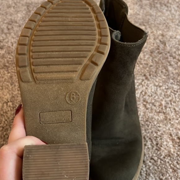 Merona Suede Booties [[Army Green]] - Picture 2 of 4